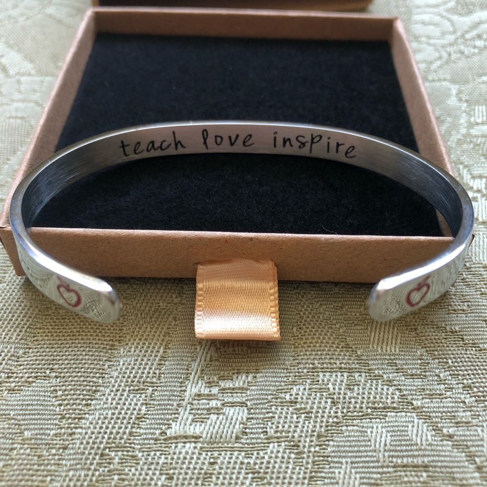 NWT Joycuff “Teach Love Inspire” Hidden Message